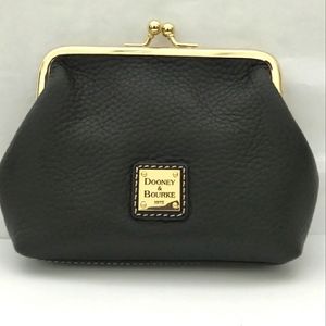 Dooney Black Leather Frame Wallet